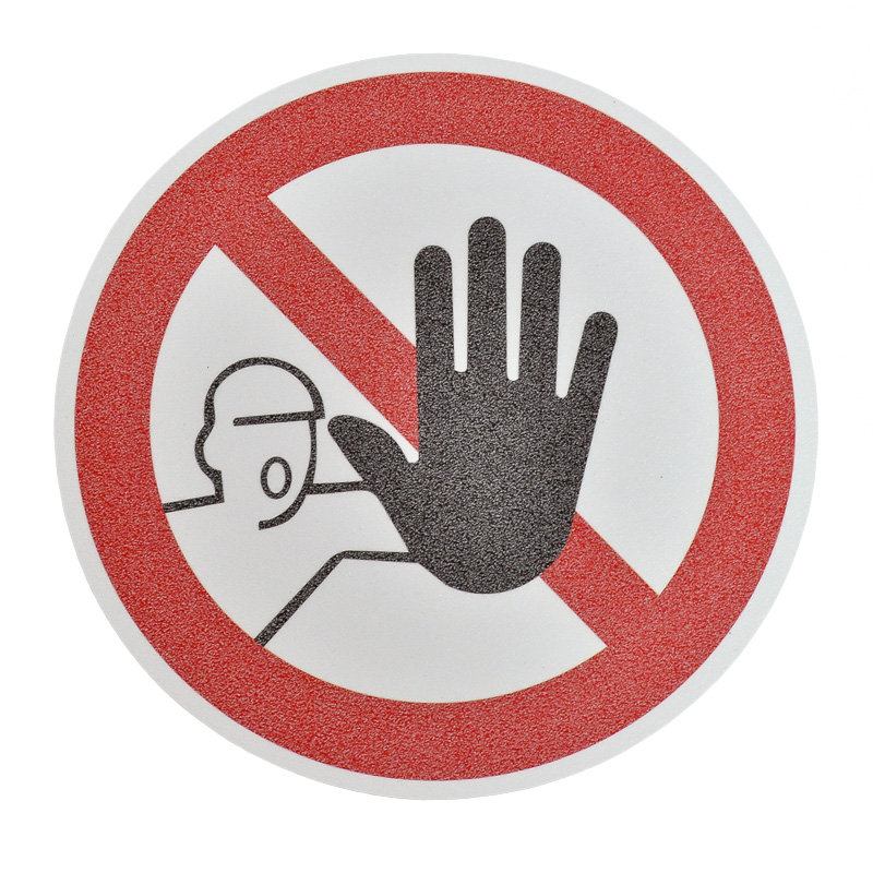 Autocollant antidérapant "Interdiction d'accès"