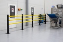 Modulaire veiligheidsreling (3 rails) in flexibele kunststof "DELTA"
