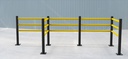 Modulaire veiligheidsreling (3 rails) in flexibele kunststof "Delta"