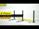 Modulaire veiligheidsreling (3 rails) in flexibele kunststof "Delta"