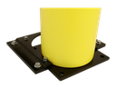 Modulaire verkeersbarrière (1 rail) in flexibele kunststof "Charlie"