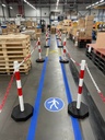 Anti-slip sjabloon "Verplichte route voor voetgangers"