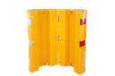 Kolombeschermer met reflecterende waarschuwingstrips (Polyethyleen)