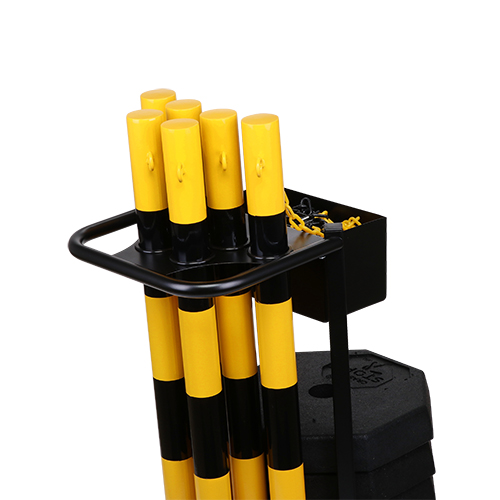 Paaltjes met kettingen (Set van 6) + Trolly
