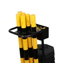 Paaltjes met kettingen (Set van 6) + Trolly