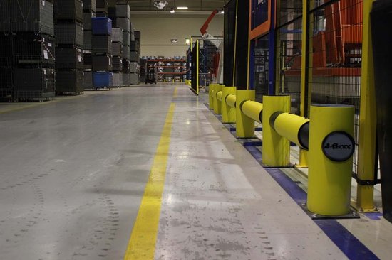 Modulaire verkeersbarrière (1 rail) in flexibele kunststof "Charlie"