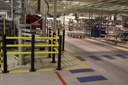 Modulair veiligheidshek met 3 rails in flexibele kunststof "Delta"