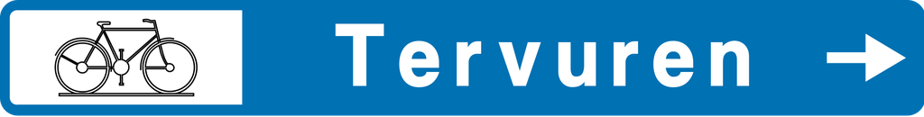 Verkeersbord F34b1. Wegwijzer voor bepaalde weggebruikers