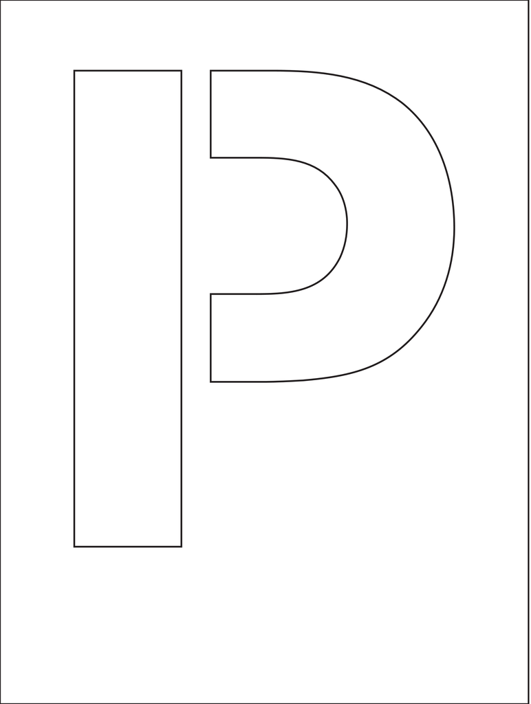 Sjabloon "P" (parking)