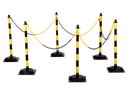 "Bornes en plastique avec chaînes (Set de 6)"