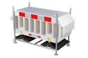 Ensemble de barrières de chantier (15 pièces) + support de stockage et de transport