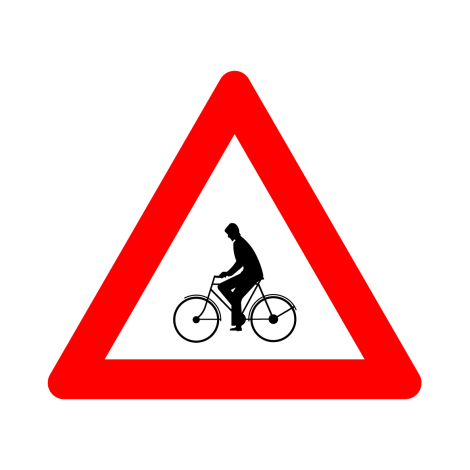 Verkeersbord A25. Oversteekplaats fietsers