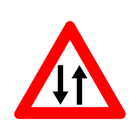 Panneau de signalisation routière A39. Circulation à nouveau autorisée dans les deux sens