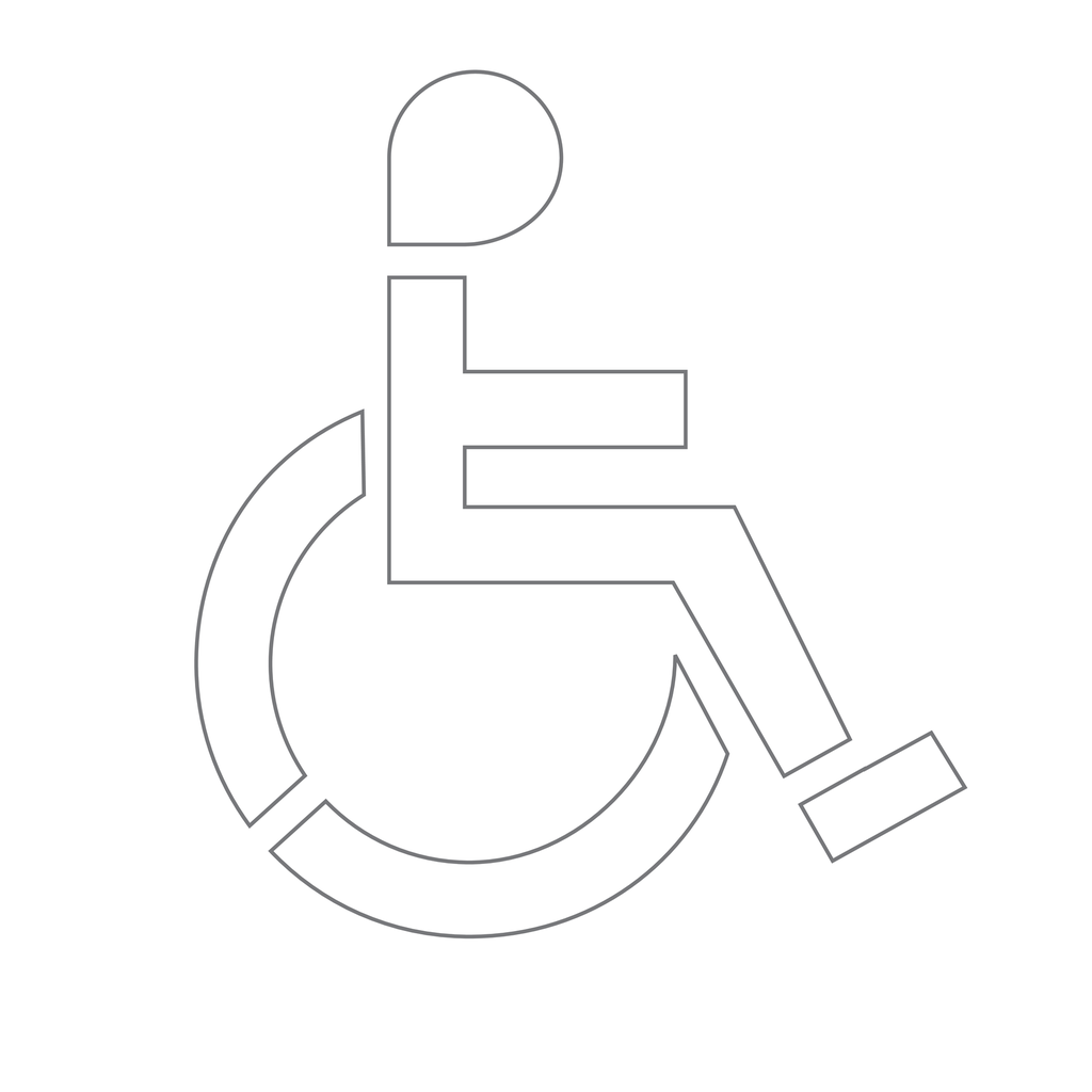 Sjabloon parking personen met een handicap