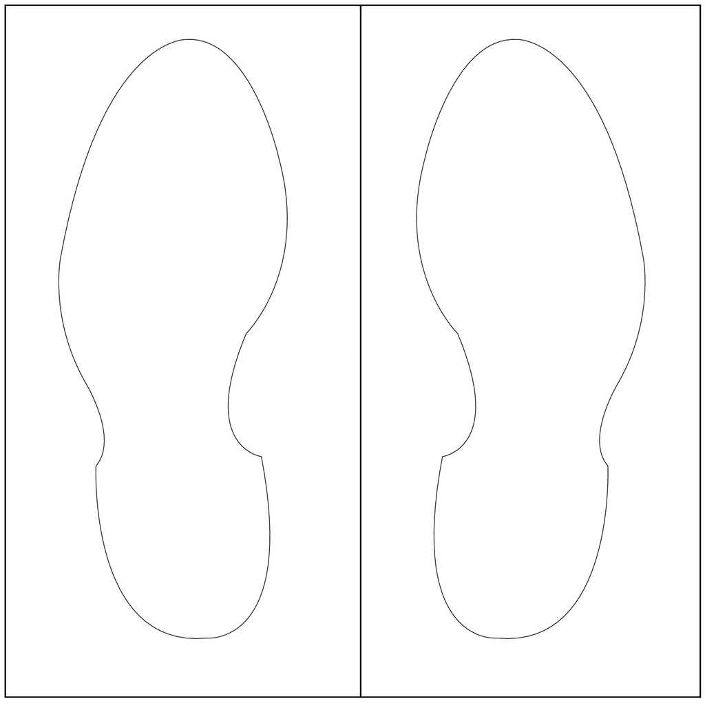Ensemble de pochoirs de 2 empreintes de pieds