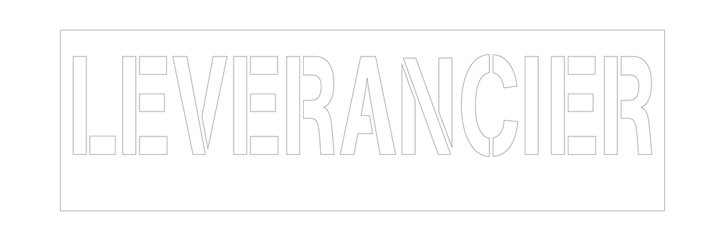 Pochoir avec texte  "leverancier"