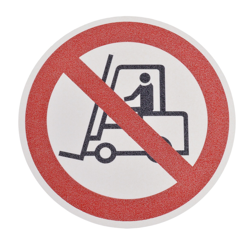 Autocollant antidérapant ""Interdiction aux chariots élévateurs""