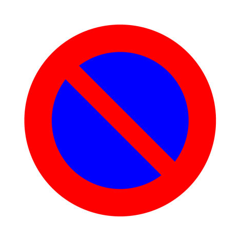 Verkeersbord E1. Verboden parkeren