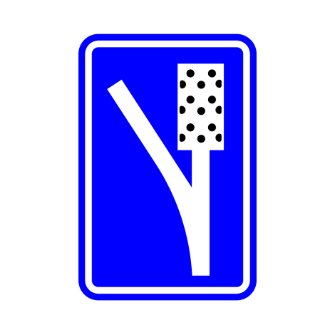 Panneau de signalisation F95. Bande d'arrêt d'urgence