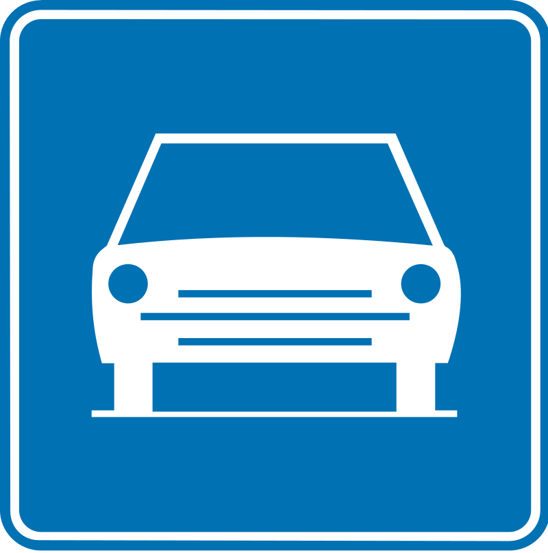 Verkeersbord F9. Autoweg