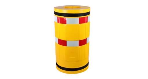 Protection de colonne avec bandes d'avertissement réfléchissantes (polyéthylène)