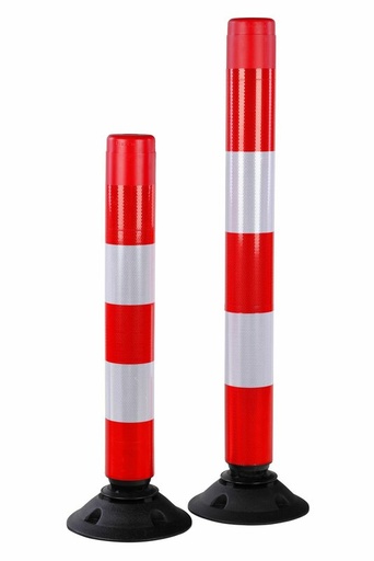 Poteaux d’avertissement rabattables en plastique
