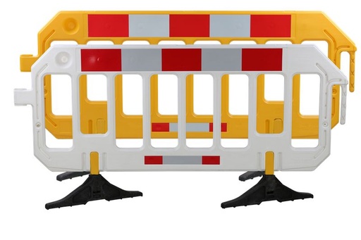 Werfhek met rood/wit reflecterende folie