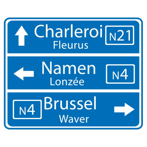 Verkeersbord F27. Voorwegwijzer