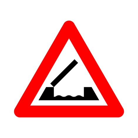 Panneau de signalisation routière A9. Pont mobile