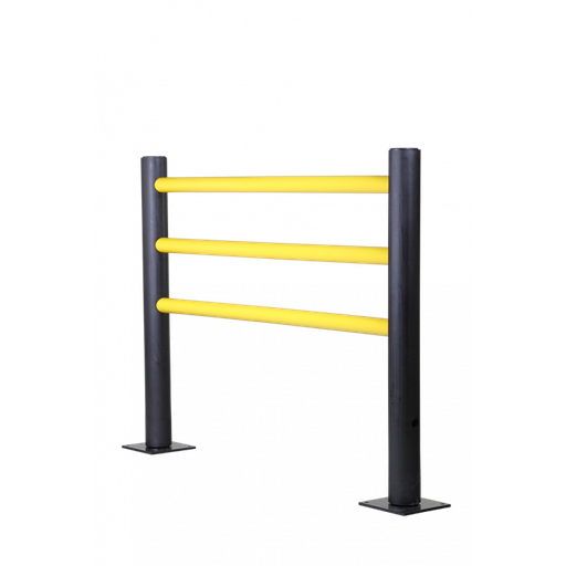 Modulair veiligheidshek met 3 rails in flexibele kunststof "Delta"