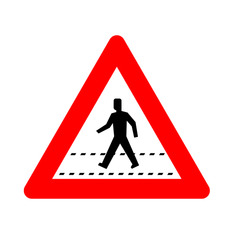 Signaux danger A21. Passage pour piétons