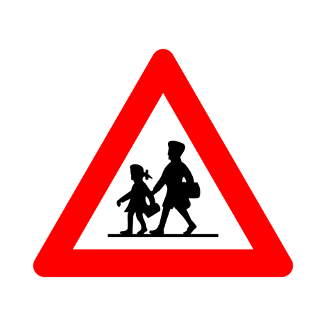 Verkeersbord A23. Oversteekplaats kinderen