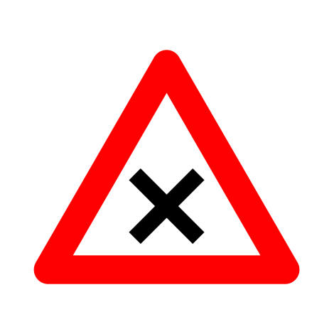 Verkeersbord B17. Voorrang van rechts