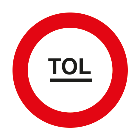 Verkeersbord C47. Tolpost