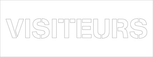 Pochoir avec le texte " visiteurs "