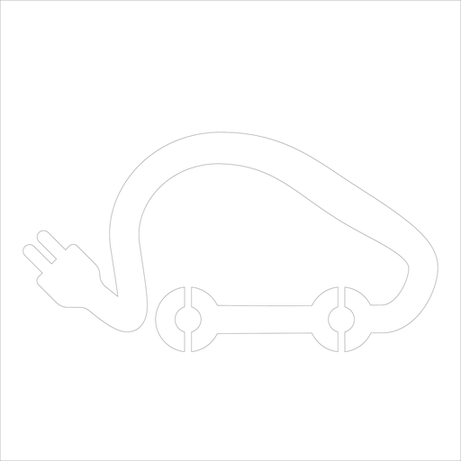 Pochoir point de recharge pour voiture électrique