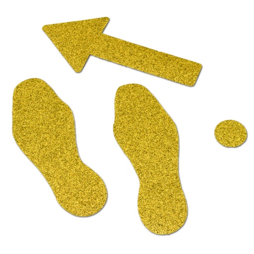 Pochoirs antidérapants direction de marche  "Public 46" ( lot )