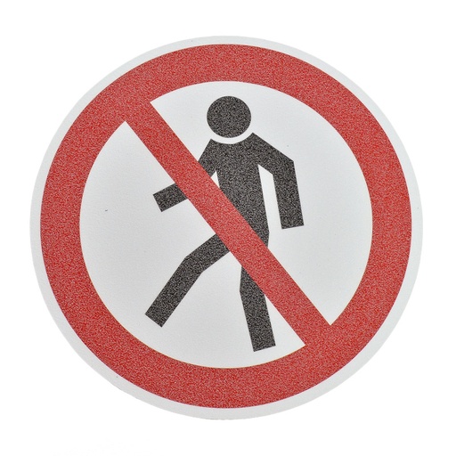 Antislip vloersticker "Verboden voetgangers"