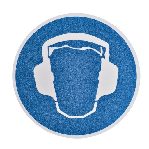 Antislip vloersticker "Gehoorbescherming verplicht"