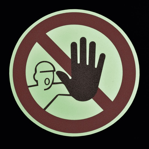 Autocollant antidérapant photoluminescent "Interdiction d'accès"