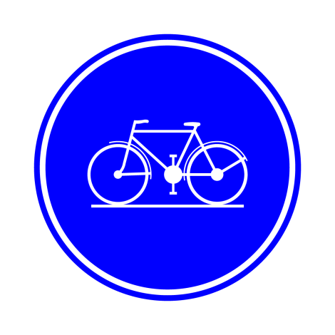 Verkeersbord D7. Verplicht fietspad