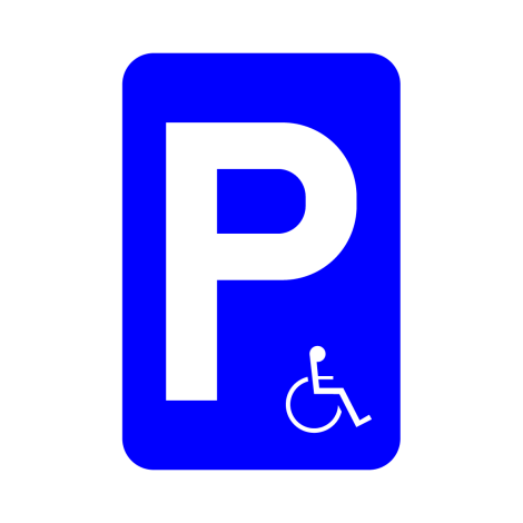 Verkeersbord E9a. Parking mindervaliden