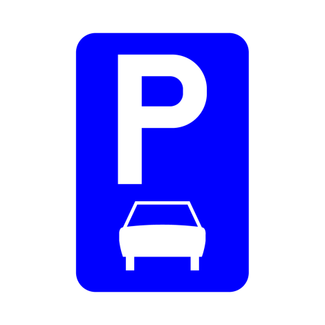 Verkeersbord E9b. Parking personenwagens