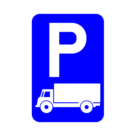 Verkeersbord E9c. Parking vrachtwagens