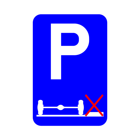 Verkeersbord E9g. Verplicht parkeren op rijbaan