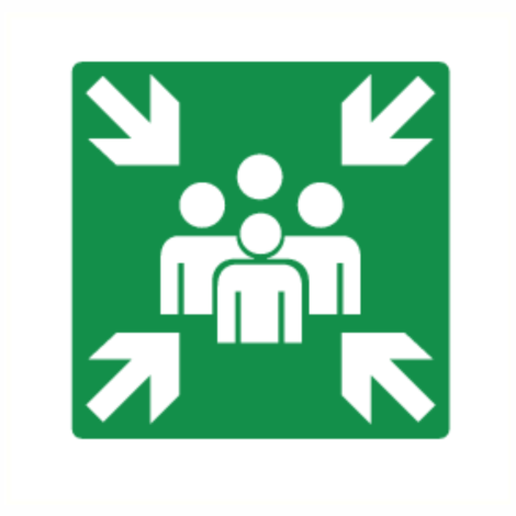 Verkeersbord verzamelpunt