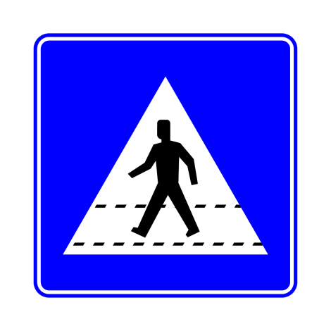 Verkeersbord F49. Oversteekplaats voetgangers