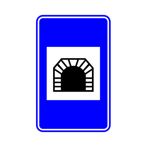 Verkeersbord F8. Tunnel