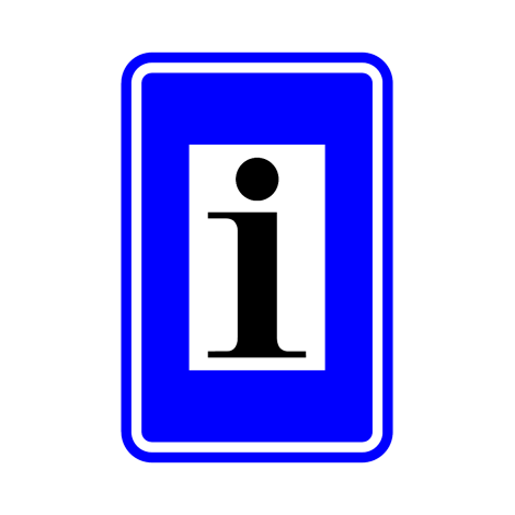 Verkeersbord F77. Toeristische informatie