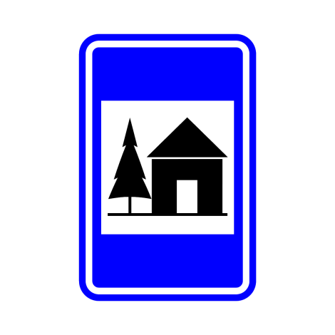 Verkeersbord F75. Jeugdherberg